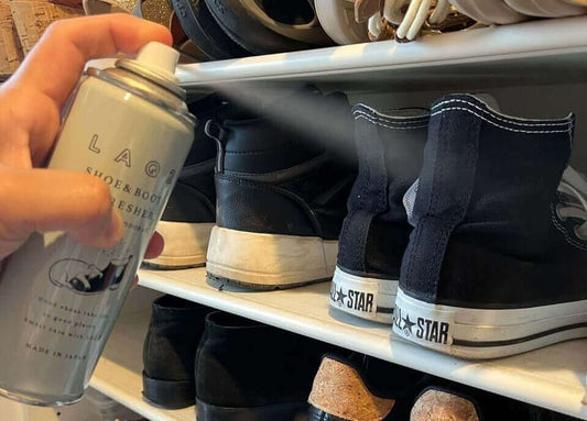 お気に入りシューズ、シューズラックをリフレッシュ!大好評の除菌消臭スプレー!