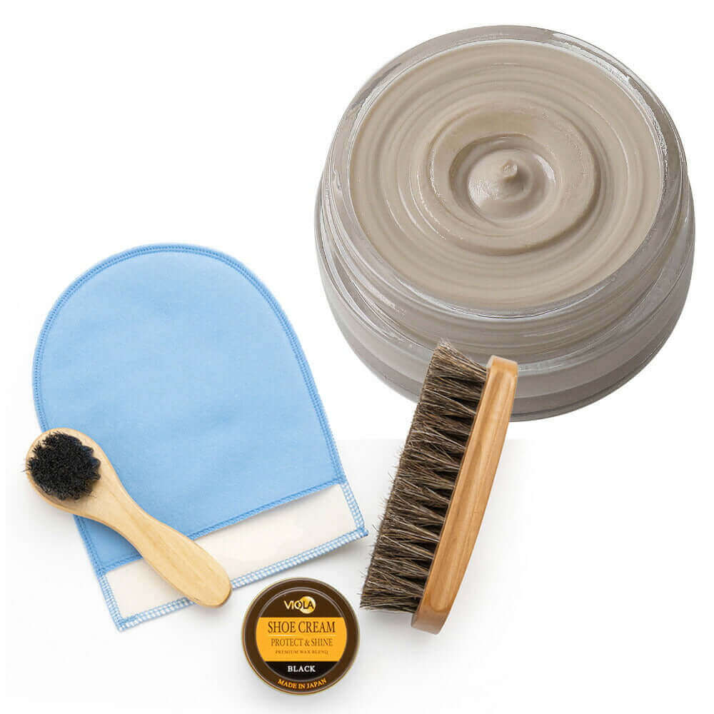 ヴィオラ VIOLA シュークリーム&磨き・塗布用ブラシセット