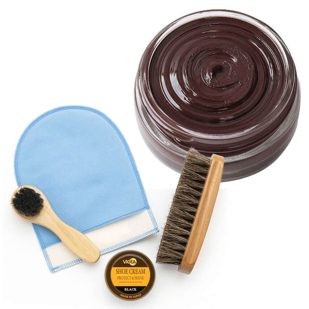 ヴィオラ VIOLA シュークリーム&磨き・塗布用ブラシセット