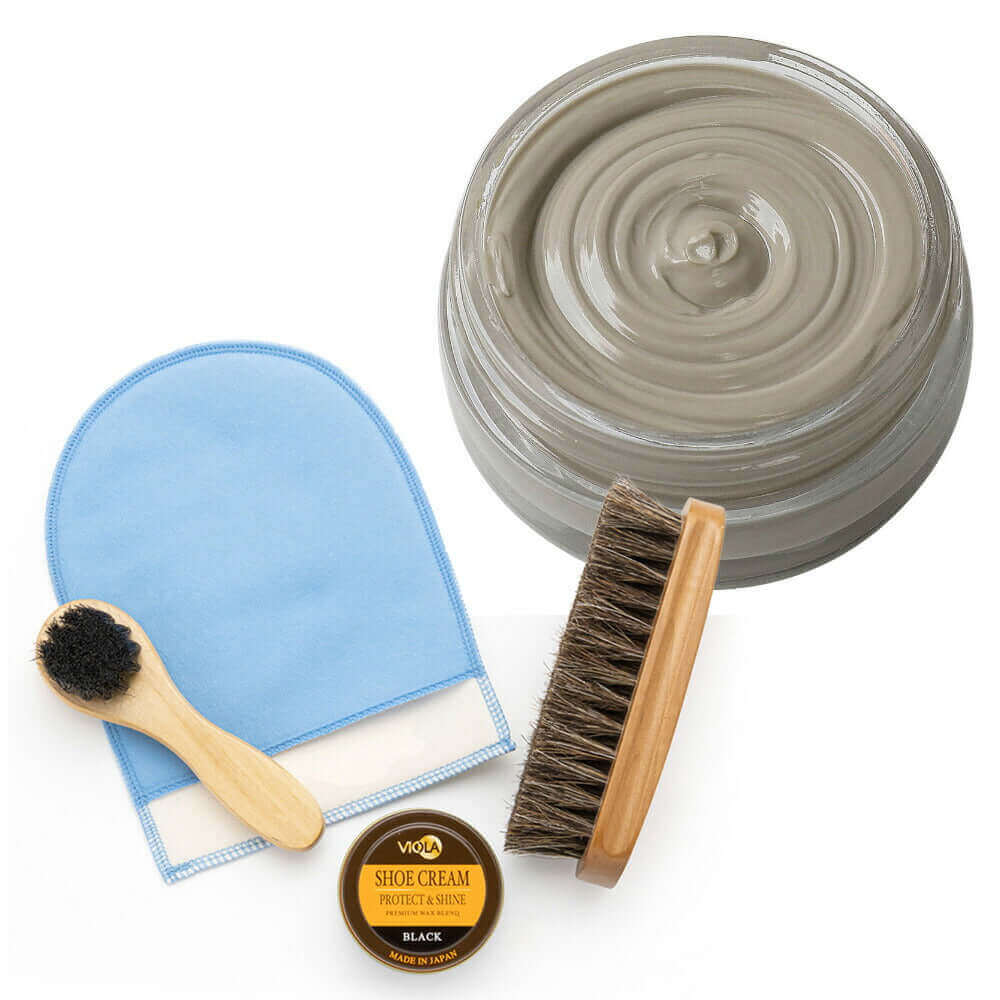 ヴィオラ VIOLA シュークリーム&磨き・塗布用ブラシセット