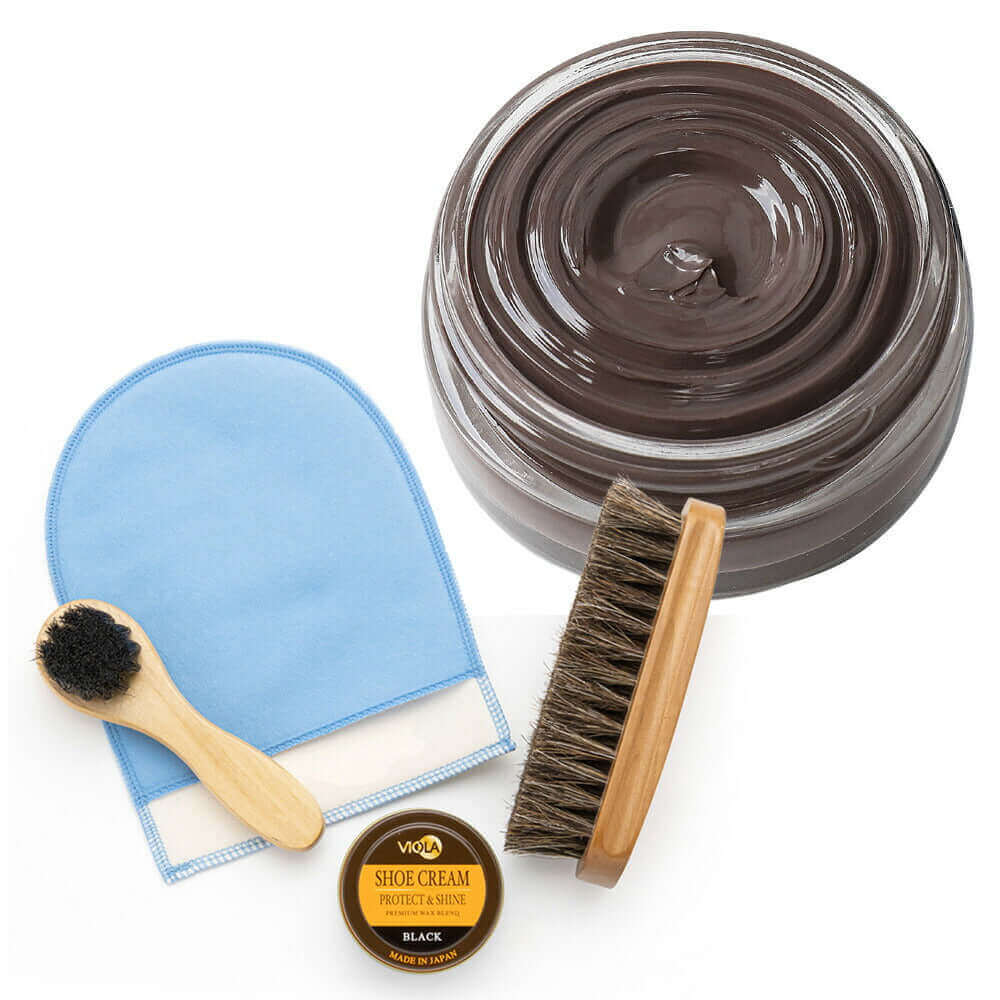 ヴィオラ VIOLA シュークリーム&磨き・塗布用ブラシセット