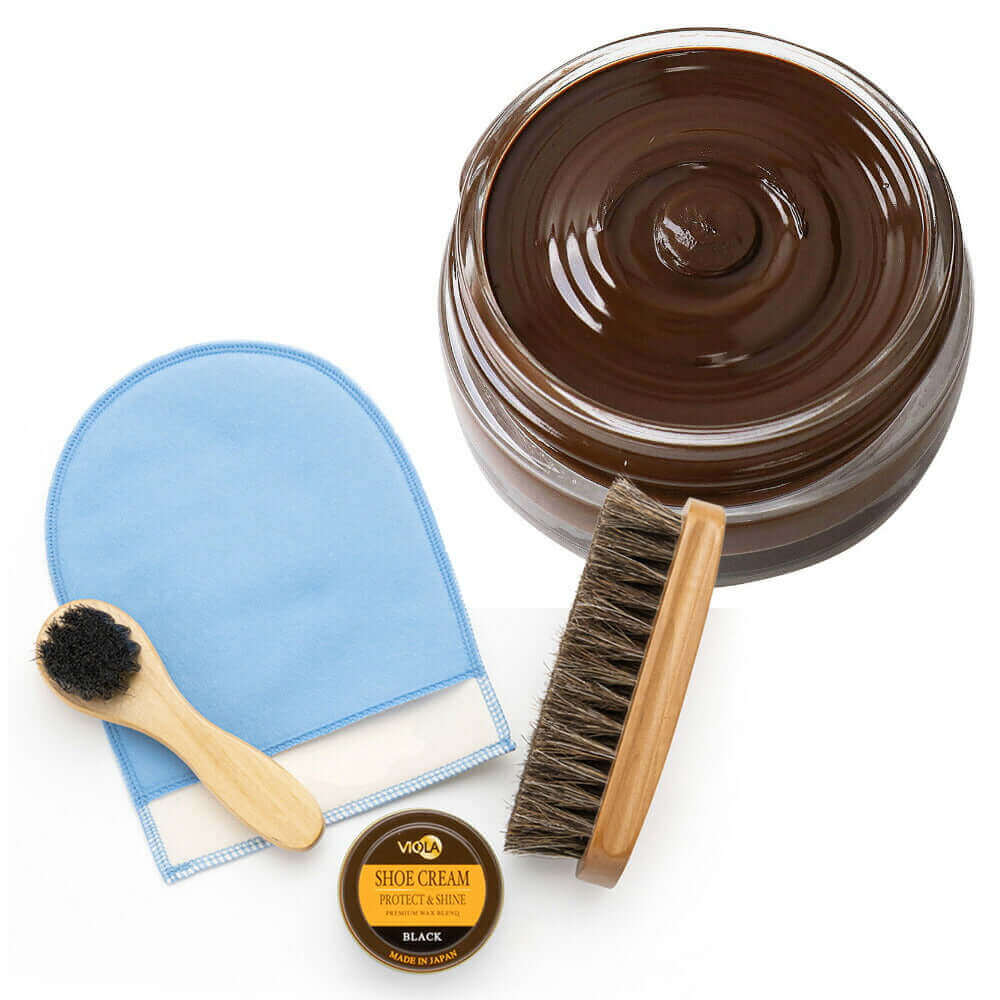 ヴィオラ VIOLA シュークリーム&磨き・塗布用ブラシセット