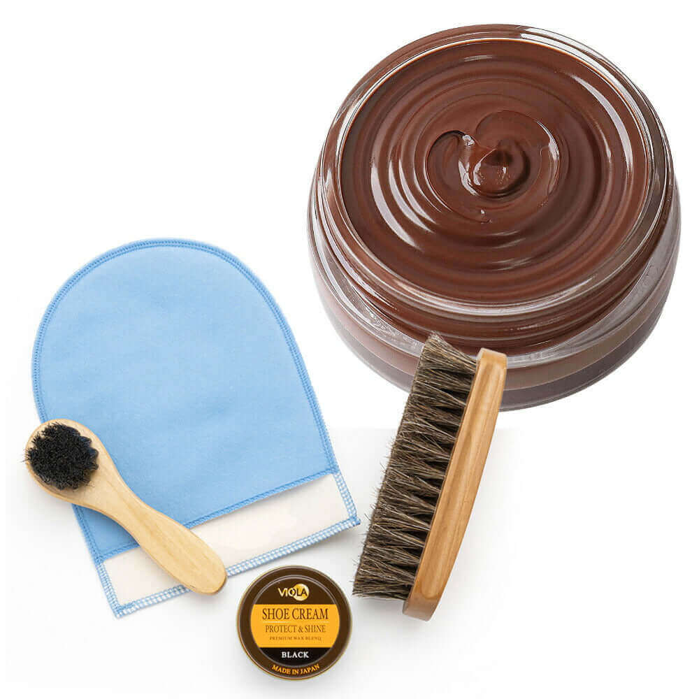 ヴィオラ VIOLA シュークリーム&磨き・塗布用ブラシセット