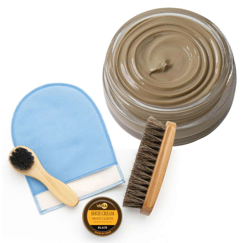 ヴィオラ VIOLA シュークリーム&磨き・塗布用ブラシセット