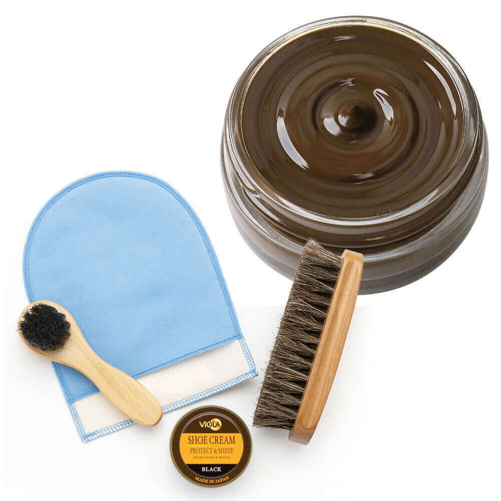 ヴィオラ VIOLA シュークリーム&磨き・塗布用ブラシセット