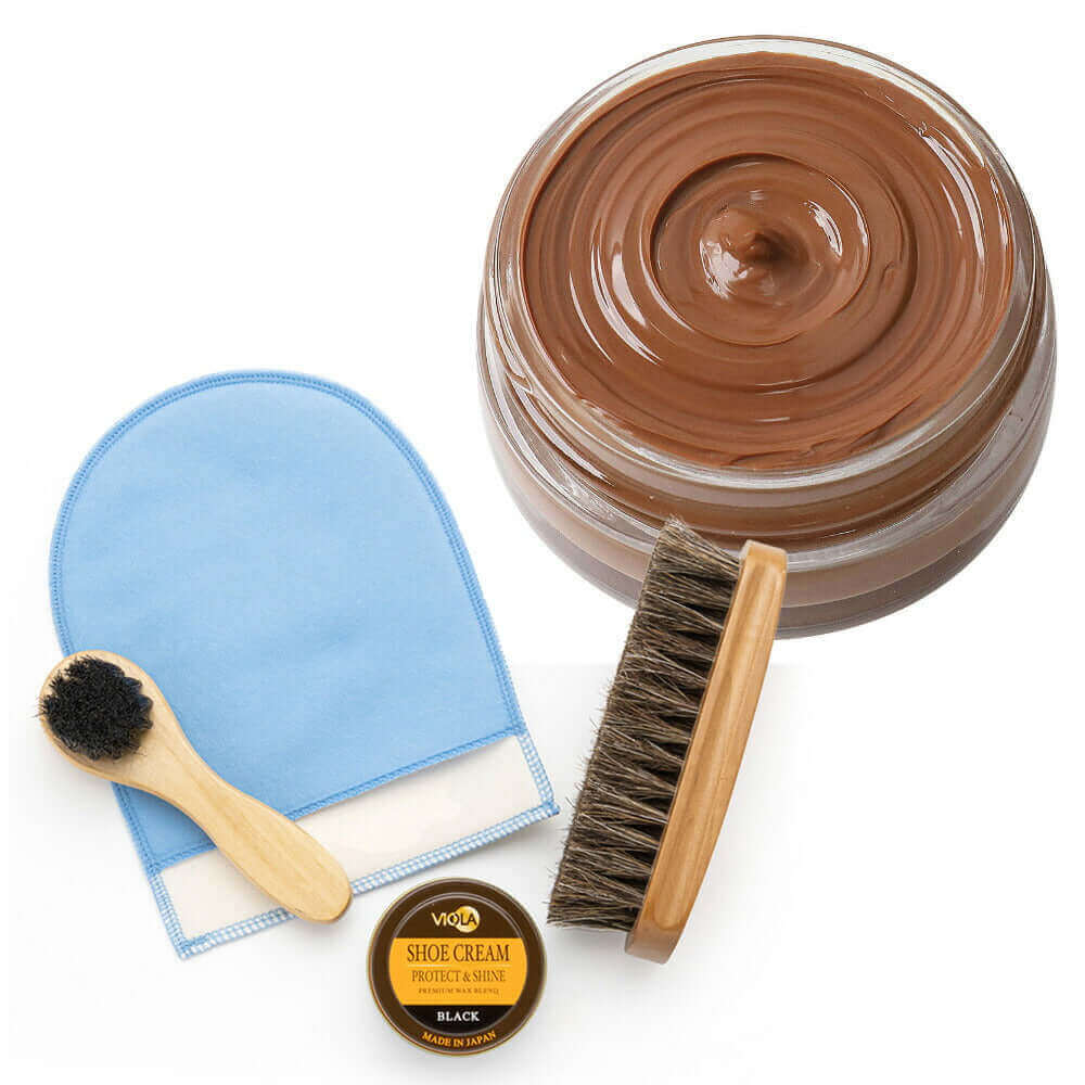 ヴィオラ VIOLA シュークリーム&磨き・塗布用ブラシセット