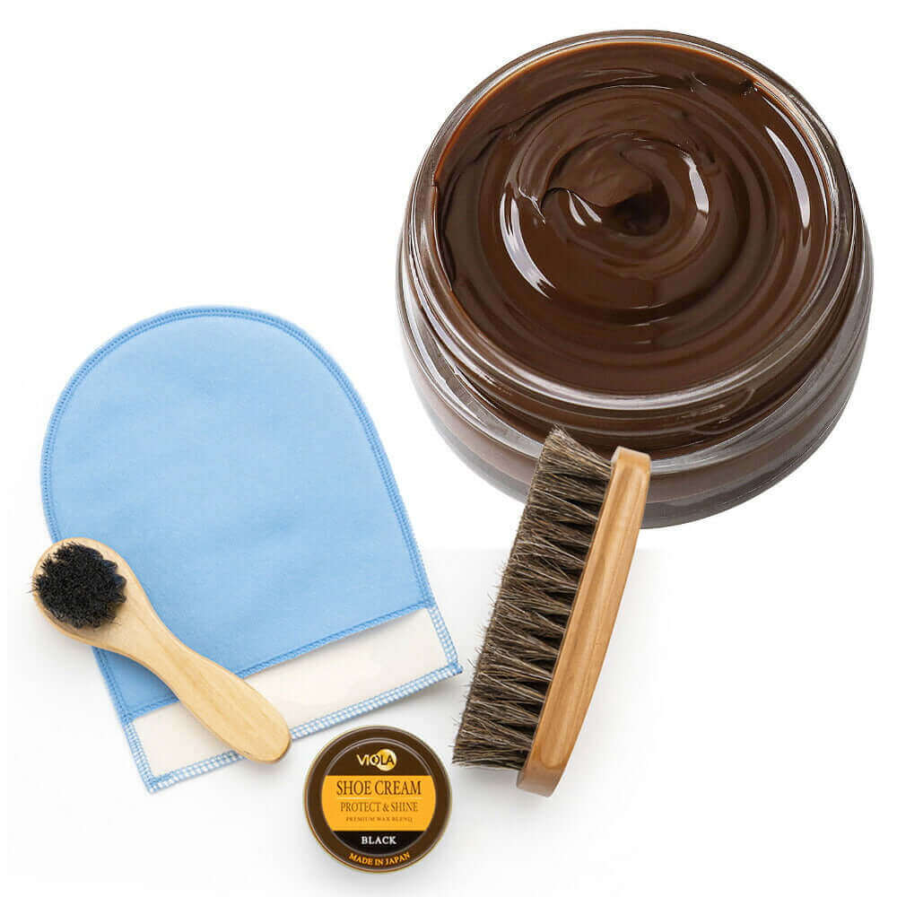 ヴィオラ VIOLA シュークリーム&磨き・塗布用ブラシセット