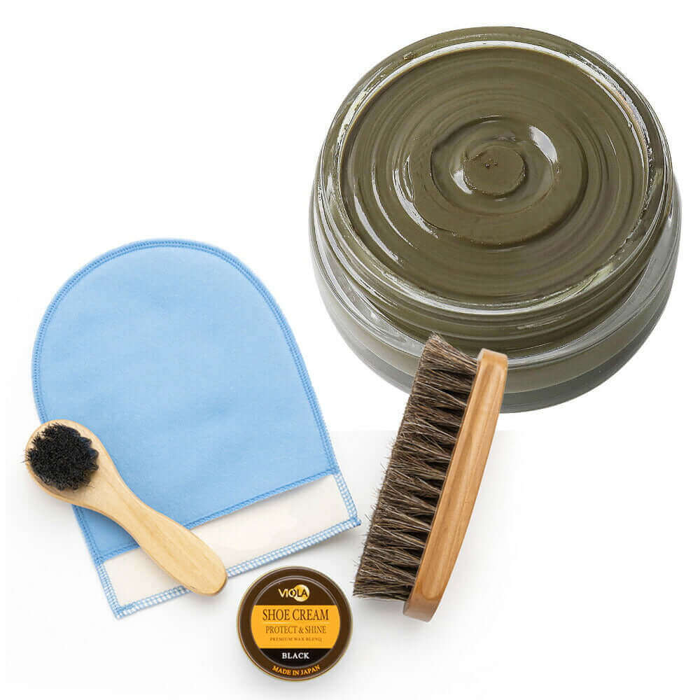 ヴィオラ VIOLA シュークリーム&磨き・塗布用ブラシセット