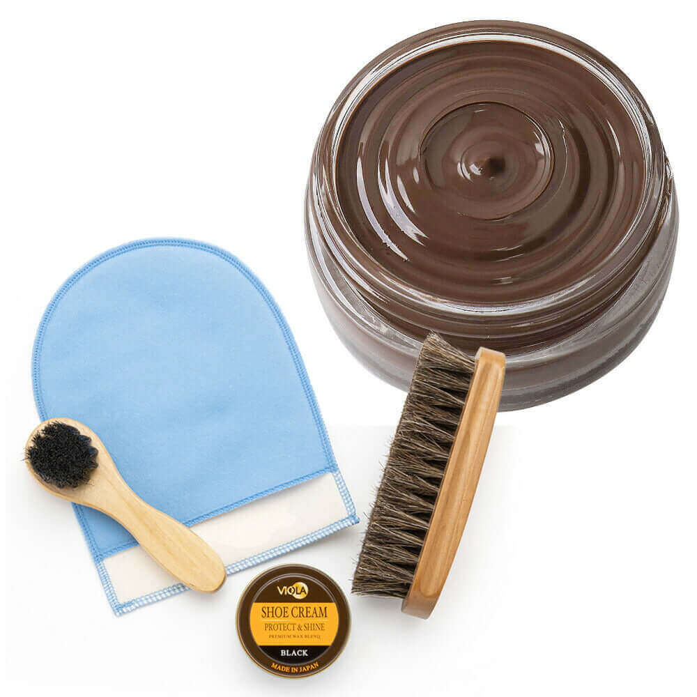 ヴィオラ VIOLA シュークリーム&磨き・塗布用ブラシセット