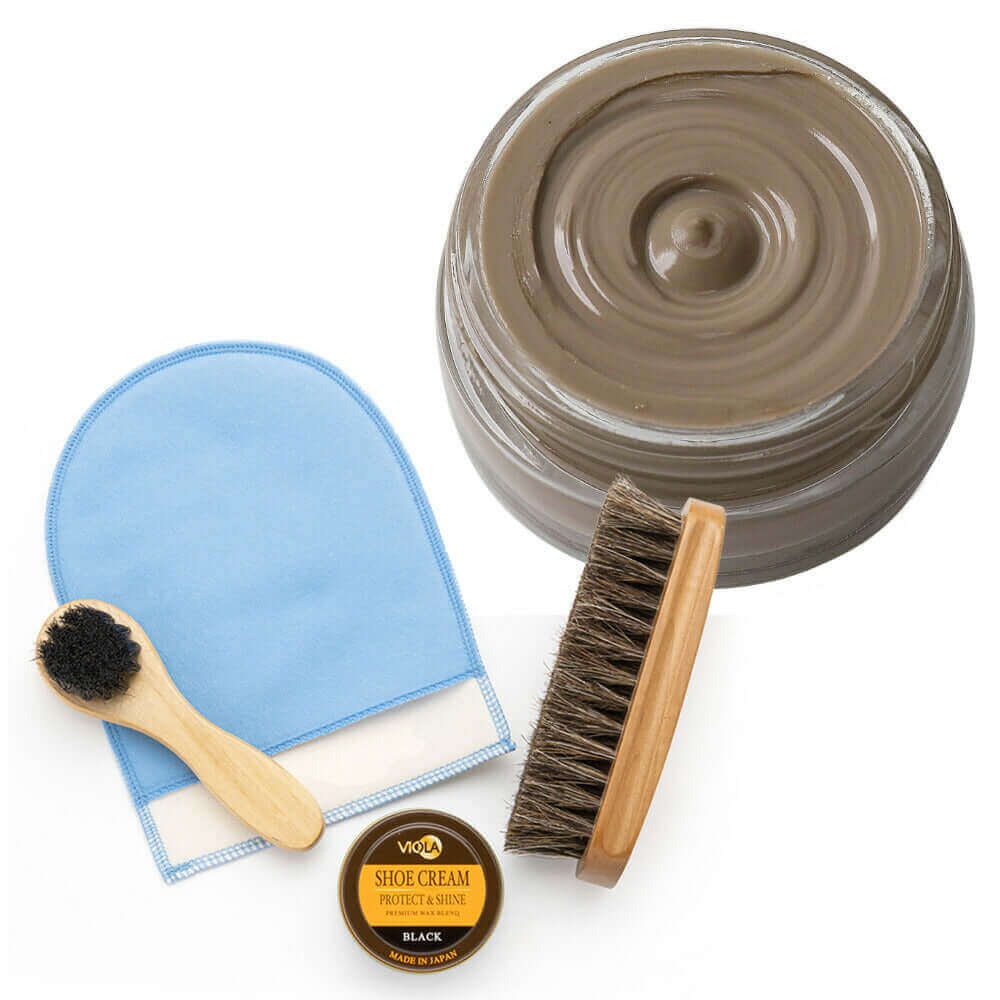 ヴィオラ VIOLA シュークリーム&磨き・塗布用ブラシセット
