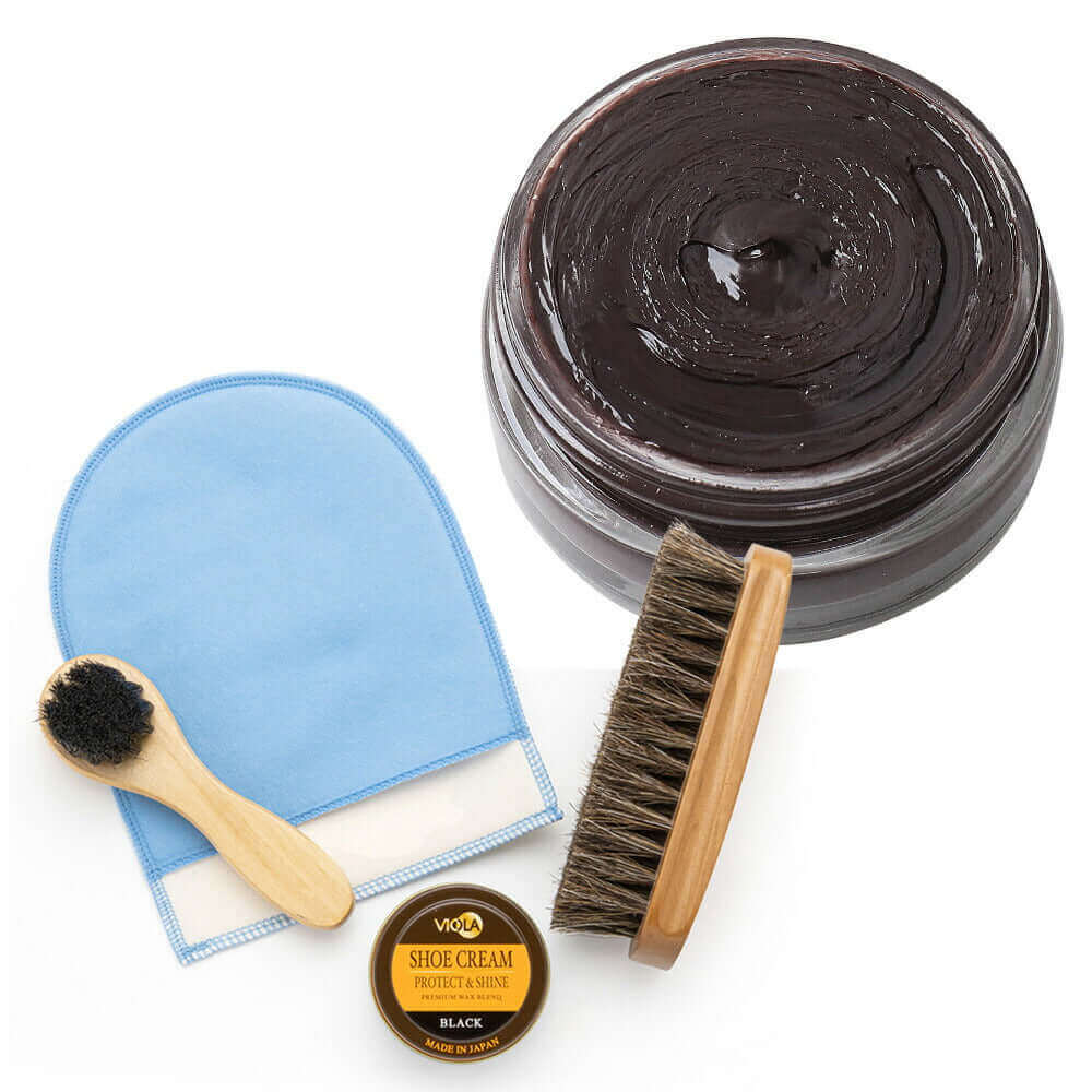 ヴィオラ VIOLA シュークリーム&磨き・塗布用ブラシセット