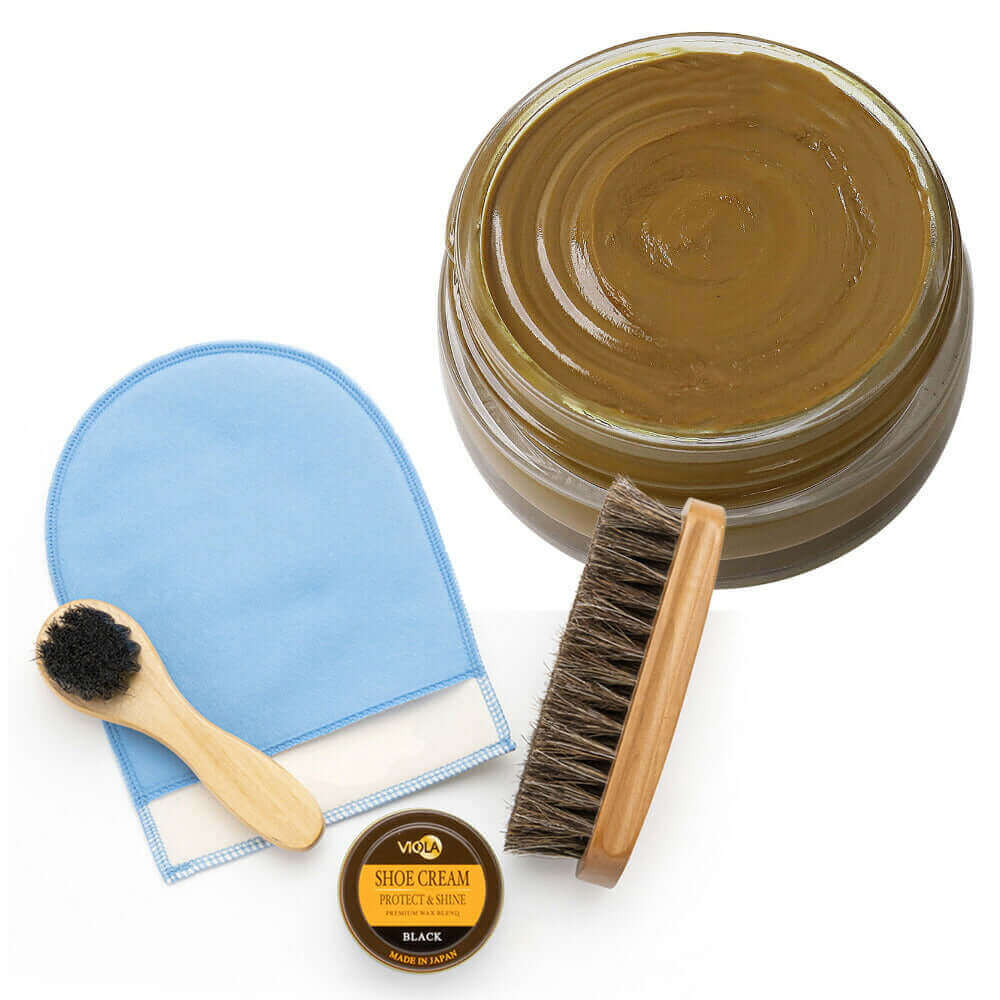 ヴィオラ VIOLA シュークリーム&磨き・塗布用ブラシセット