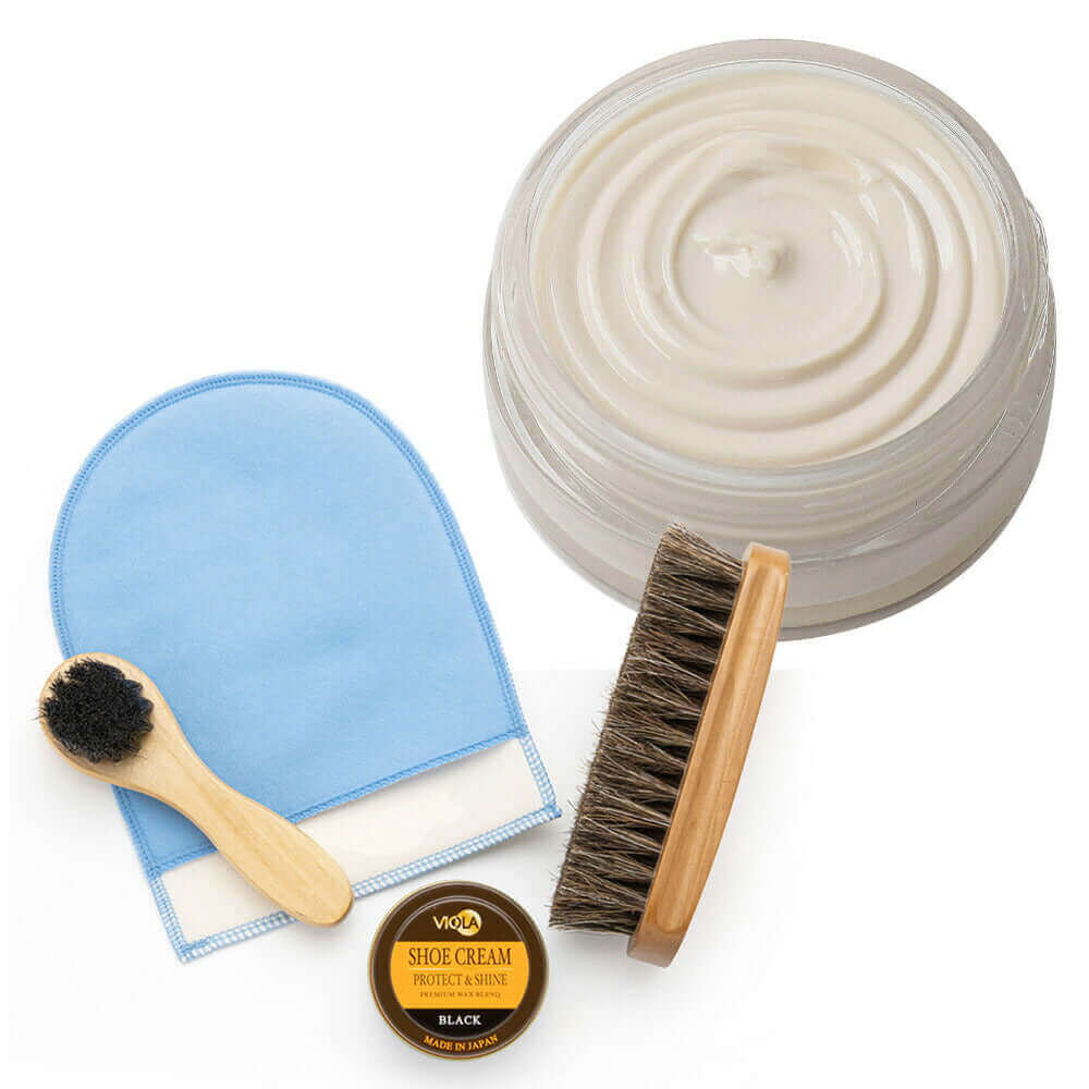 ヴィオラ VIOLA シュークリーム&磨き・塗布用ブラシセット