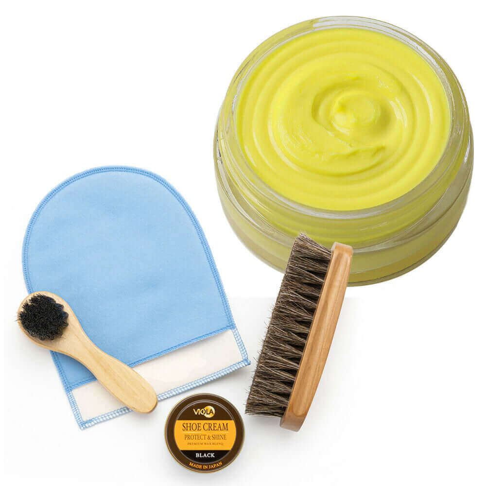 ヴィオラ VIOLA シュークリーム&磨き・塗布用ブラシセット