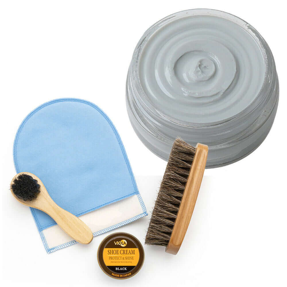 ヴィオラ VIOLA シュークリーム&磨き・塗布用ブラシセット