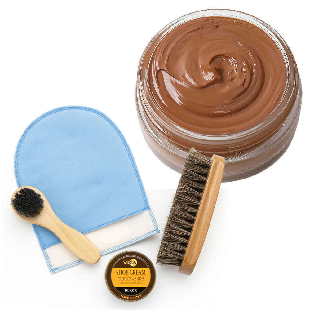 ヴィオラ VIOLA シュークリーム&磨き・塗布用ブラシセット