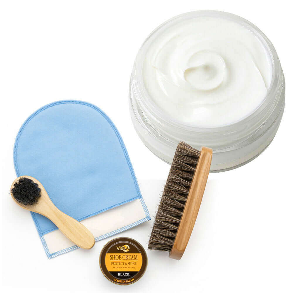 ヴィオラ VIOLA シュークリーム&磨き・塗布用ブラシセット
