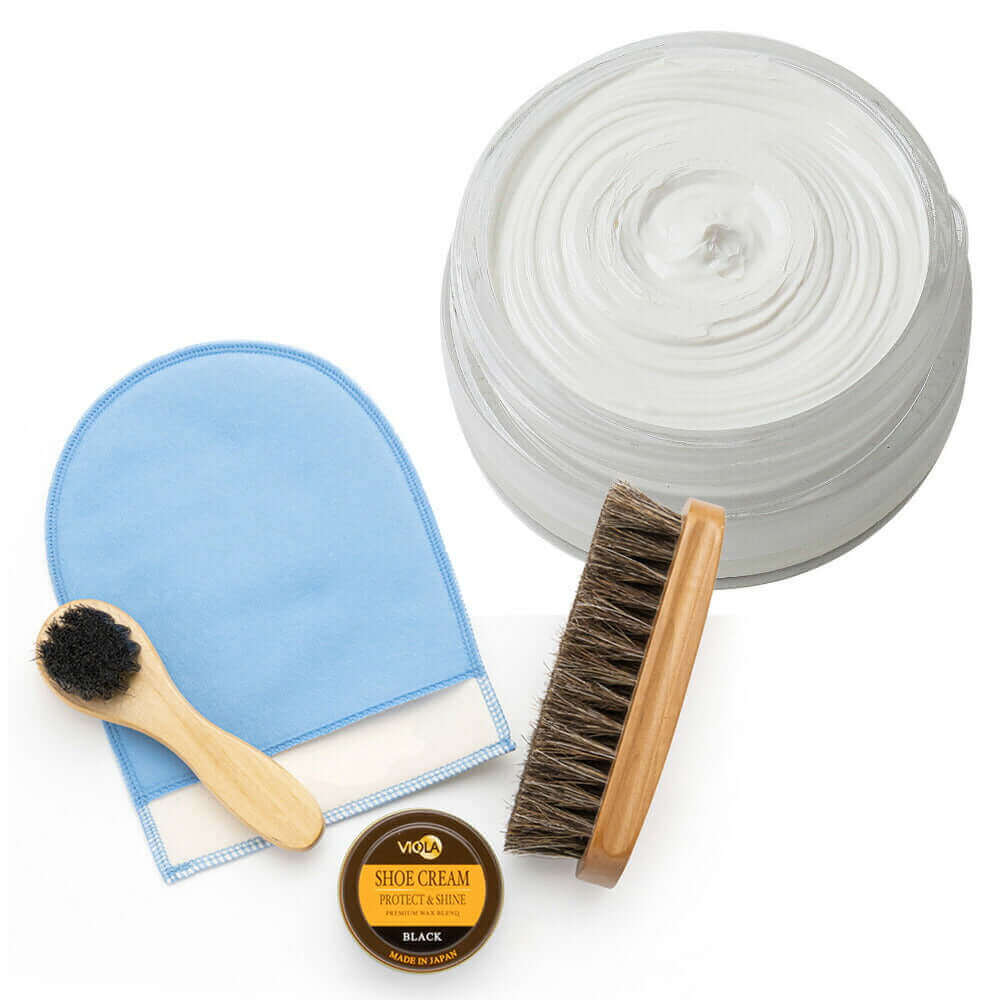 ヴィオラ VIOLA シュークリーム&磨き・塗布用ブラシセット