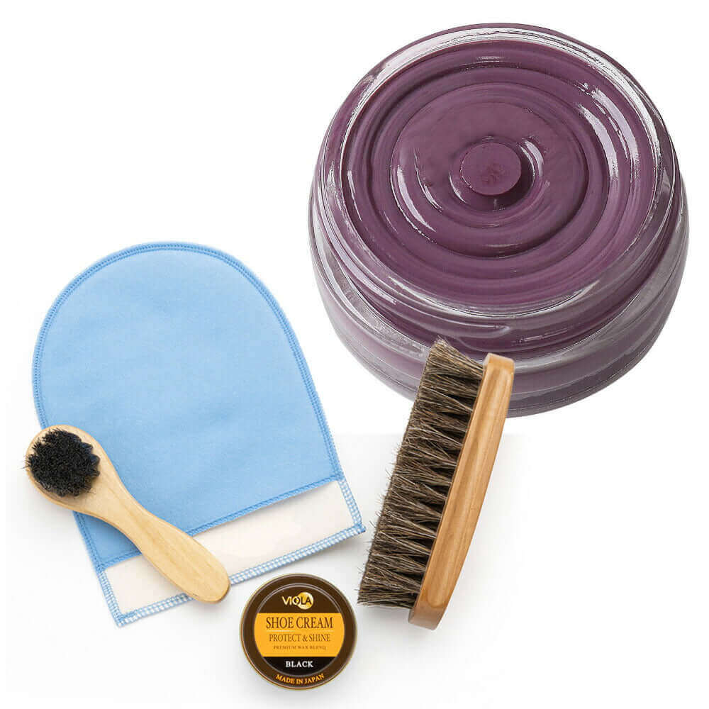 ヴィオラ VIOLA シュークリーム&磨き・塗布用ブラシセット