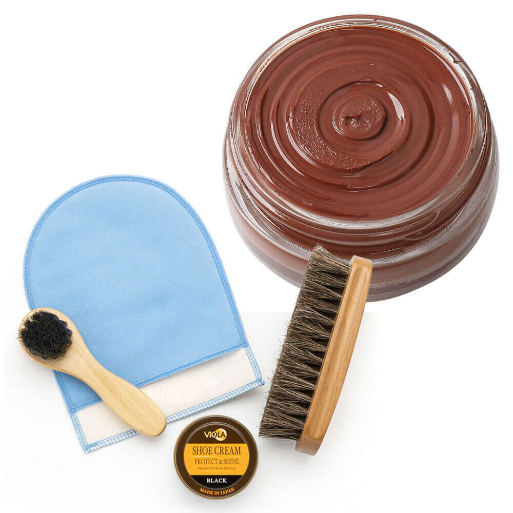 ヴィオラ VIOLA シュークリーム&磨き・塗布用ブラシセット