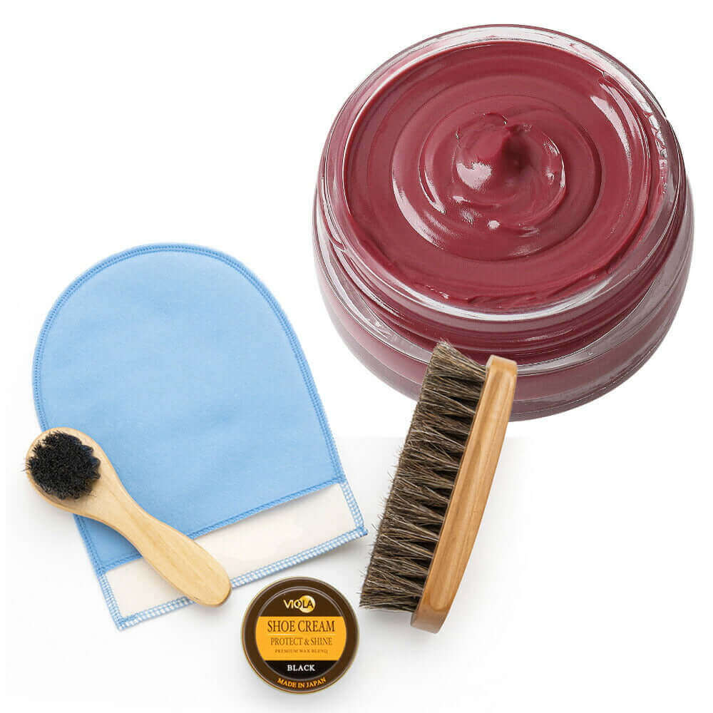 ヴィオラ VIOLA シュークリーム&磨き・塗布用ブラシセット