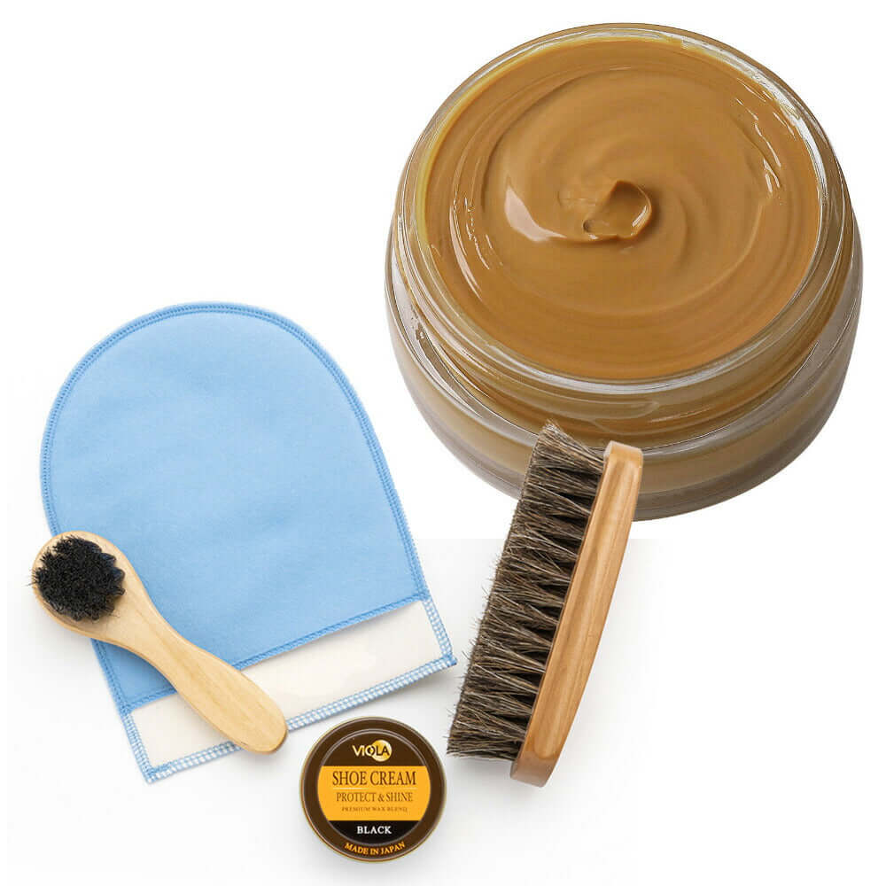 ヴィオラ VIOLA シュークリーム&磨き・塗布用ブラシセット