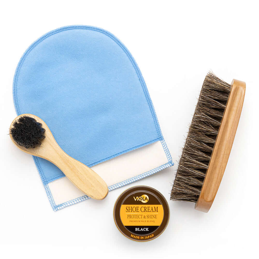 ヴィオラ VIOLA シュークリーム&磨き・塗布用ブラシセット